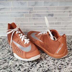 Burnt Orange Nike Hyperlive Basketball Shoes sz 13.5 texas longhorns sneakers